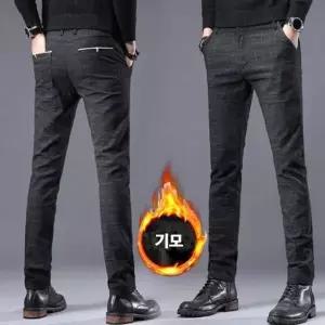 [RIZPICK]남성겨울팬츠 일자핏 슬랙스 기모안감 IS TTP02 면바지 아웃도어