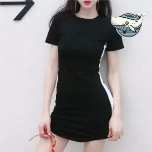 여름 세미핏 미니 원피스 바캉스 외출복 블랙 여름원피스 여성원피스 반팔원피스