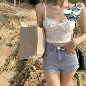 여름 데님 사이드 트임 핫팬츠 캐주얼 휴양지 여성반바지 여름여성바지 여자편한바지