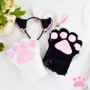 할로윈 의상 꼬리 고양이귀 장갑 코스튬 고양이 분장