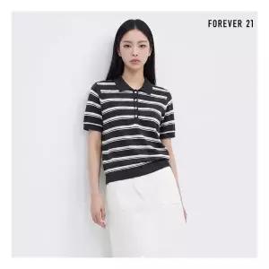 [매장정품] FOREVER 21 [포에버21] 단가라 반버튼 반팔 니트 FTDBNT021 2242993