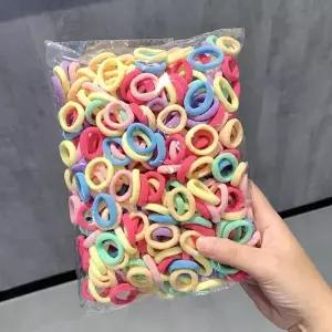 [하프클럽/]핑크계열 머리끈 500개 헤어고무줄 대용량