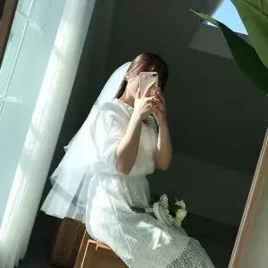 [하프클럽/]심플 셀프웨딩 숏베일 결혼식 웨딩면사포 소품