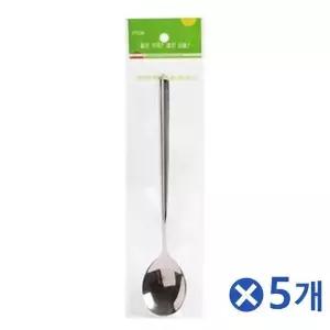 TBZ 깨끗한 유광 스텐 숟가락x5개 깔끔한수저 식당수저
