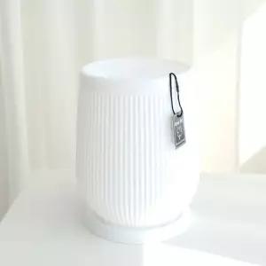 고강도 플라스틱 세로줄무늬 그린팟 19x27cm 화분 원예 장식 (WC0BDAC)