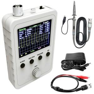 2.4 TFT 디지털 오실로스코프 키트, 0-200KHz 대역폭 및 1M 샘플링 속도 (전원 공급 장치 BNC-클립 케이블