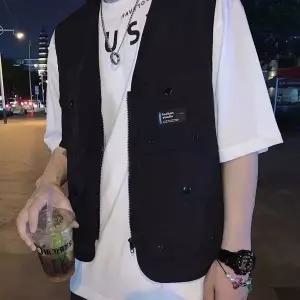 고품질 남자 포켓 조끼 작업 베스트 캐주얼 스트릿 데일리룩 멀티조끼 (WAE83B4)