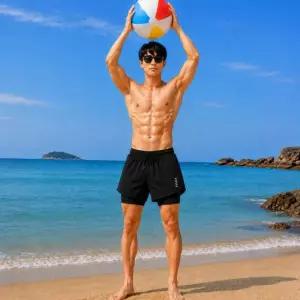 수영복 트렁크 남성 반바지 겸용 시원한 비치 팬츠