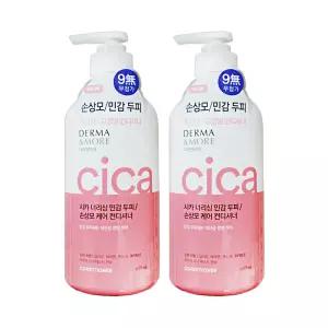 애경 더마앤모어 시카 너리싱 민감 두피 컨디셔너 600ml 2개 헤어