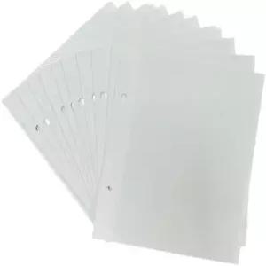 50장 흰색 사진 앨범 페이지 리필 4x6인치 셀프 접착 양면 2홀 펀칭 장착 시트 슬리브 2개 링 핏 2x3 4x6 스탬프 레시피 카드