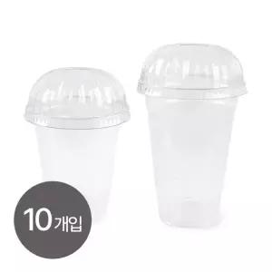 쿨러아이스컵(컵+돔뚜껑) 10P 480ml J7