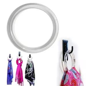 투명 플라스틱 소매 스카프 링 - 둥근 고급 옷걸이 2.58인치 ID 3.25인치 OD 20팩 20 Pack 3.25 Diameter