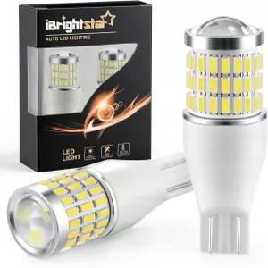iBrightstar 921 LED 전구 흰색 T15 912 후진등 주차 백업용 턴 시그널 라이트 2팩