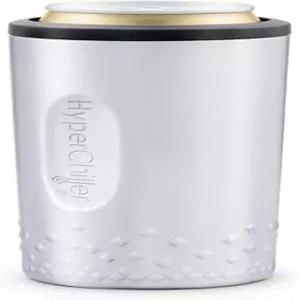 새로운 하이퍼칠러 슬림 HBC100SS 듀얼 월 진공 단열 캔 쿨러 맥주 탄산음료 에너지 드링크 셀처 와인 모든 표준 12온스 컵 홀더 친화적 Stainless Steel