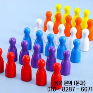 100 Pcs 다채로운 나무 체스 마커 24x12mm 보드 게임 토큰 전략 조각