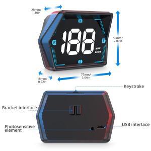 HUD 헤드업 디스플레이용 자동차 GPS 속도계 나침반 과속 경보  온보드 컴퓨터 전자 액세서리