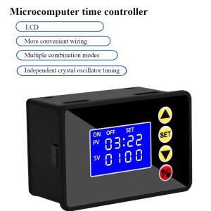 프로그래밍 가능 디지털 타이머 스위치 릴레이 제어 DC 12V 24V AC 110V 220V 시간 컨트롤러 지연 사이클