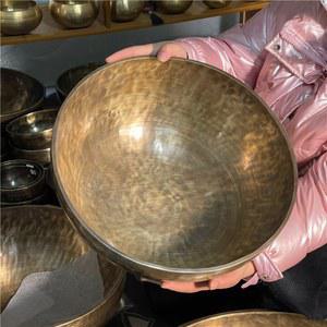 대형 싱잉볼 수양 수제 구리 티벳종 히말라야 공명 수련 38cm 차임 스파 요가