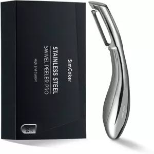 전문 야채 필러 주방용 304 스테인리스 스틸 감자 초급 칼날 인체공학적 미끄럼 방지 손잡이 식기세척기
