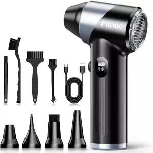 Fit 압축 공기 집진기-310 000RPM 무선 송풍기 LED 조명 4 기어 조절식 터보 팬 컴퓨터 키보드 실외 집