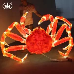 대형 대게 모형 포인트 입구 장 간판 조각 LED 매장 소품 게 길이 30cm