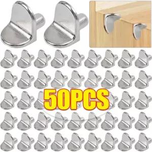 10 50PCS 브래킷 지원 가구 페그 찬장 홀더 자형 유리 고정 선반 책장 옷장 10PCS other