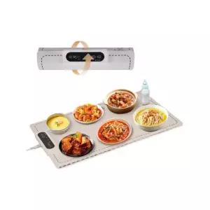 음식 다이닝 워머 실리콘 식탁 매트 온도 온열 1 썬탠블루 미게이지38 38cm 2401S