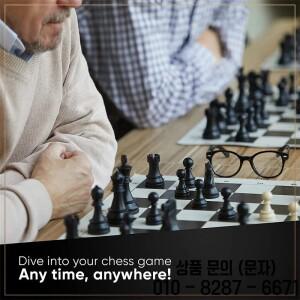 체스판 PU 가죽 세트 35cm 보드 체커 접이식 쇼기 게임