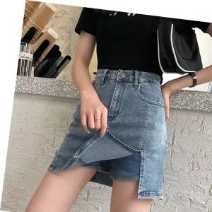 치마바지 여성 청치마 데님 트임 미니스커트 여친룩