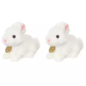 오로라월드 화이트 아기 토끼 미요니 인형 선물 X2개 BNS
