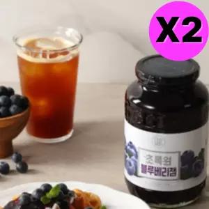 초록원 블루베리잼 대용량 1kg X2 와플 요거트 에이드 BNS