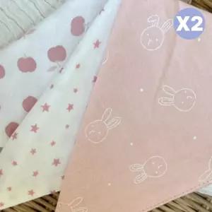 제이앤제나 아기 턱받이 침받이 거즈 스카프 3종 X2 BNS