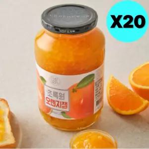 초록원 오렌지잼 대용량 1kg X 20 업소용 과일잼 퓨레 BNS