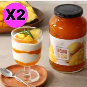 초록원 파인애플 망고잼 파인애플청 망고청 1kg X 2개 BNS