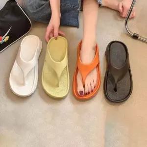 남녀공용 플리플랍 쪼리 슬리퍼 바캉스 키높이 데일리 쪼리슬리퍼 여성조리 (WC48598)