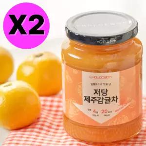 초록원 저당 제주 감귤차 감귤청 530g X2 라떼 샐러드 BNS