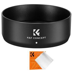 캐논 RF 50MM F1.8 STM 렌즈와 호환되는 K&F 컨셉 렌즈 후드 ES-65B 후드의 카메라 그늘막 교체 43MM 필터 및 캡과 호환 가능