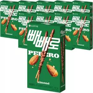 롯데웰푸드 빼빼로 아몬드 37g x 10개