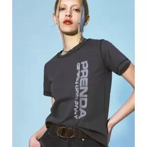 프렌다 PRENDA SMUDGED LOGO TEE CHARCOAL PRTHSURS20WC5 507964
