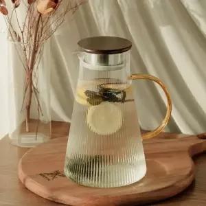 이든 우드커버 이우 내열유리 물병 1.8L A 냉장고물통