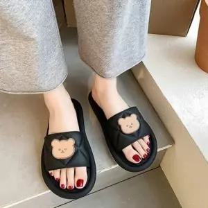 실내 거실 욕실 학생용 귀여운 블랙 슬리퍼 집안용 중학생 실내화...