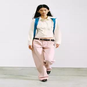 ZARA TRF 리버시블 미드라이즈 청바지 - 로즈핑크 6688/046/620