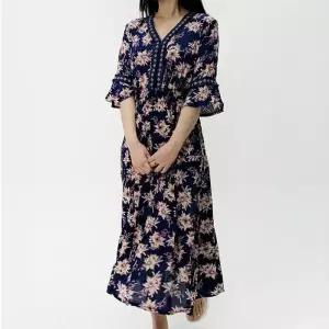 [라일리여성의류] Rly 여름 여성 꽃무늬 패턴 여성 휴양지 원피스 맥시