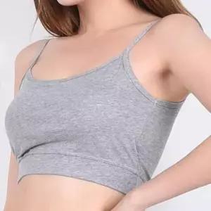 [라일리여성언더웨어] Rly 면 일자 탑 브라 검정브라탑 흘러내리지않는브라