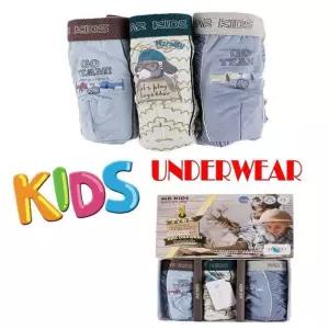 [오마샤리프]MR KIDS 럭키도기 남아 아동 드로즈 팬티 3종 세트