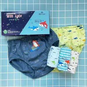 [오마샤리프]남아 아동 꼬마상어 순면 무형광 삼각 팬티 5종 세트