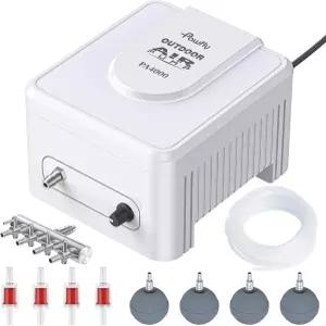 Pawfly Pond Air 펌프 Fish Koi Ponds용 실외 산소 3000~10000갤런 조절 가능한 Garden Aerator 키트