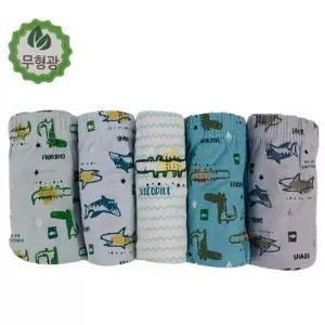 [오마샤리프]ECO 남아 아동 크로커다일 무형광 삼각 팬티 5종 세트