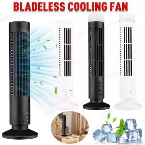 작업장 선풍기 작업복 현장  LED 타워 블레이드리스 90 도 진동 조용한 휴대용 USB 전기 책상 가정 침실 사