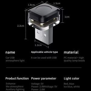 차량용 USB LED 실내 무드등 무선  장식 제품 분위기 조명